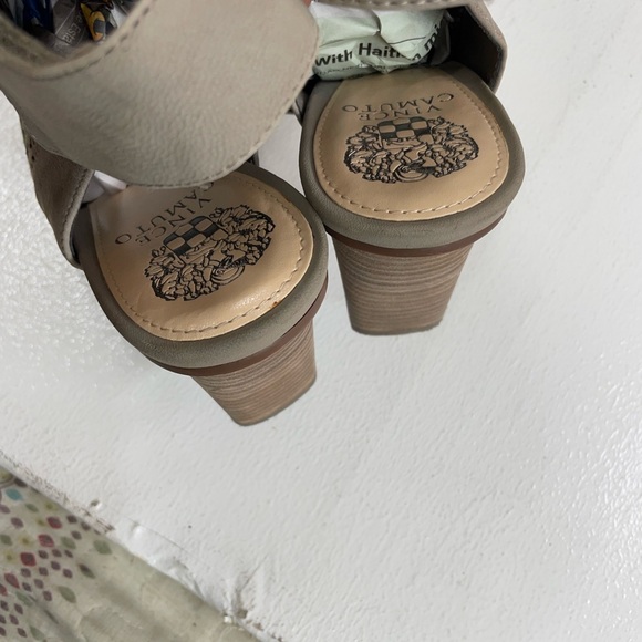 Vince Camuto Taupe Cutout Heeled Sandals - Picture 4 of 7